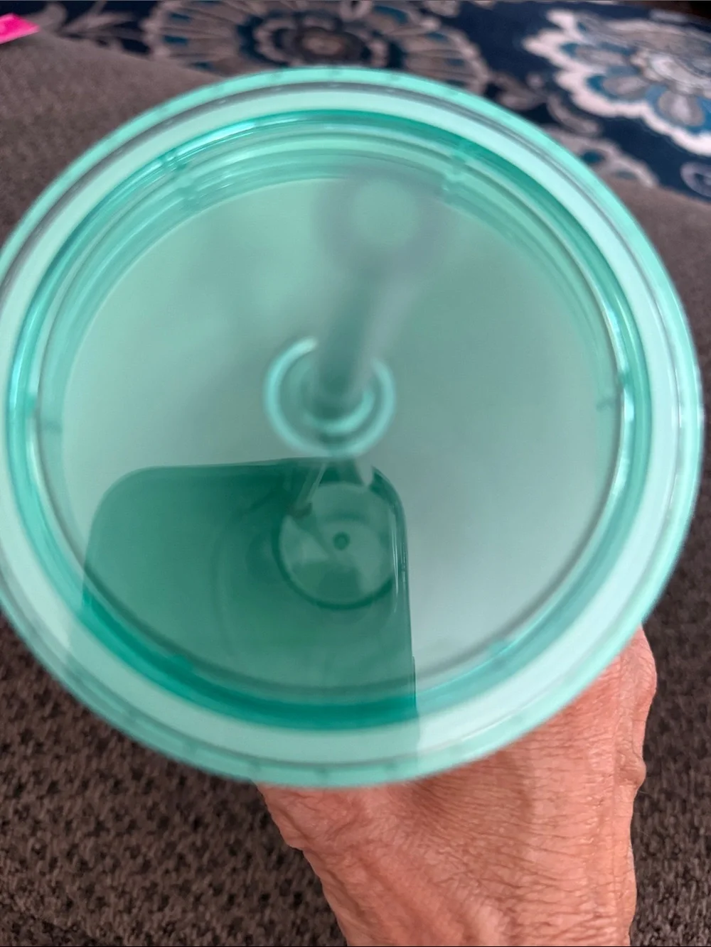 Iridescent Mermaid Glitter Starbucks  Tumbler with Green Lid and Straw